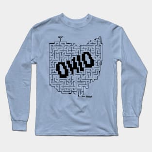 Ohio Maze Puzzle Long Sleeve T-Shirt